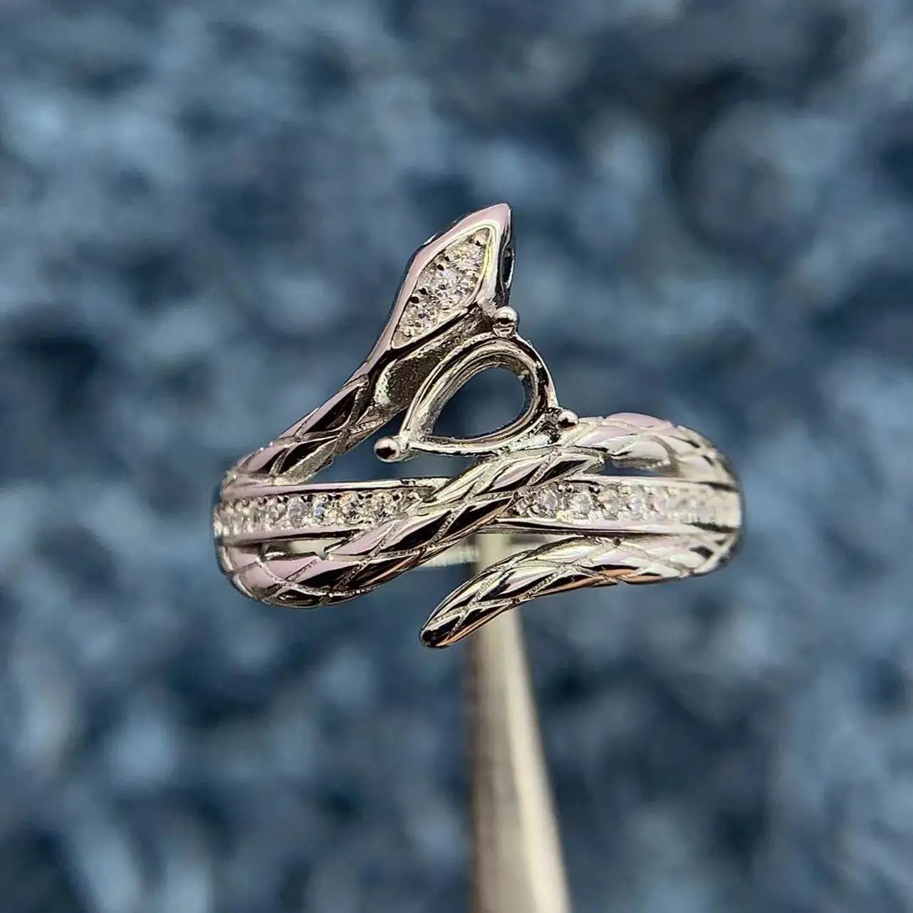 女性用スターリングシルバーリングs925,ハート型の象眼細工,水滴の形,空の宝石,ウェディングチャーム,4x4mm, 4x6mm