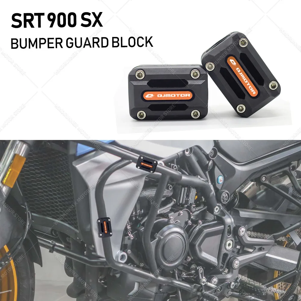 

22/25/28mm Motorcycle Engine Crash Bar Protection Bumper Decorative Guard Block For QJ Motor SRT 900 SX SRT 900SX