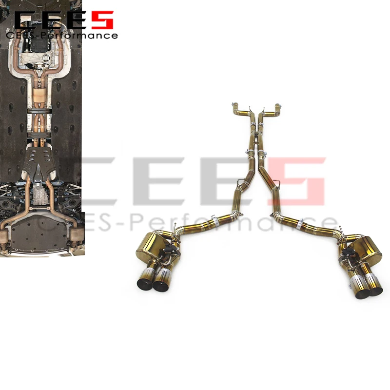 

cees for 2014-2024 Maserati Ghibli 3.0T Upgrade Exhaust Pipe Muffler Valvetronic with Remote Control Catback Exhaust
