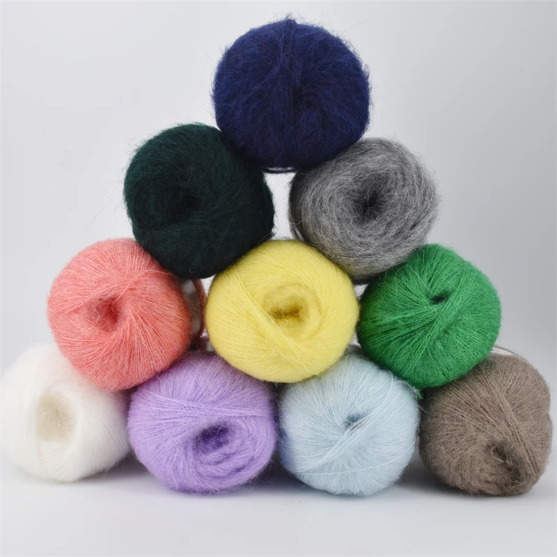 Yarn For Knitting Super Kid Mohair Yarn Crochet Thin Sweater Knit Shirt Scarf Angola Silk Mohair Wool Yarn For Woman Baby Thread