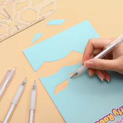 1 Stück Presse Cartoon Bär Kunst Utility Messer Stift Messer Papier Schneidwerk zeug Handwerk Werkzeuge Präzision Aufkleber Cutter Schul material