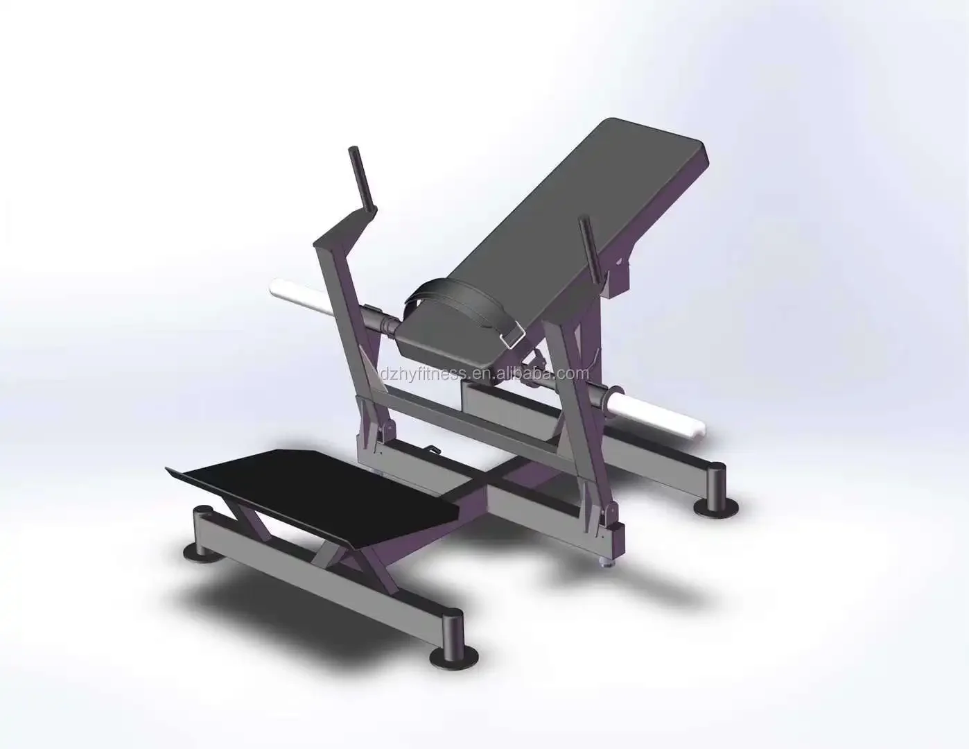 Comercial Fitness Placa Carregado Hip Thrust Machine, Hip Thruster, Glute Ponte Máquina