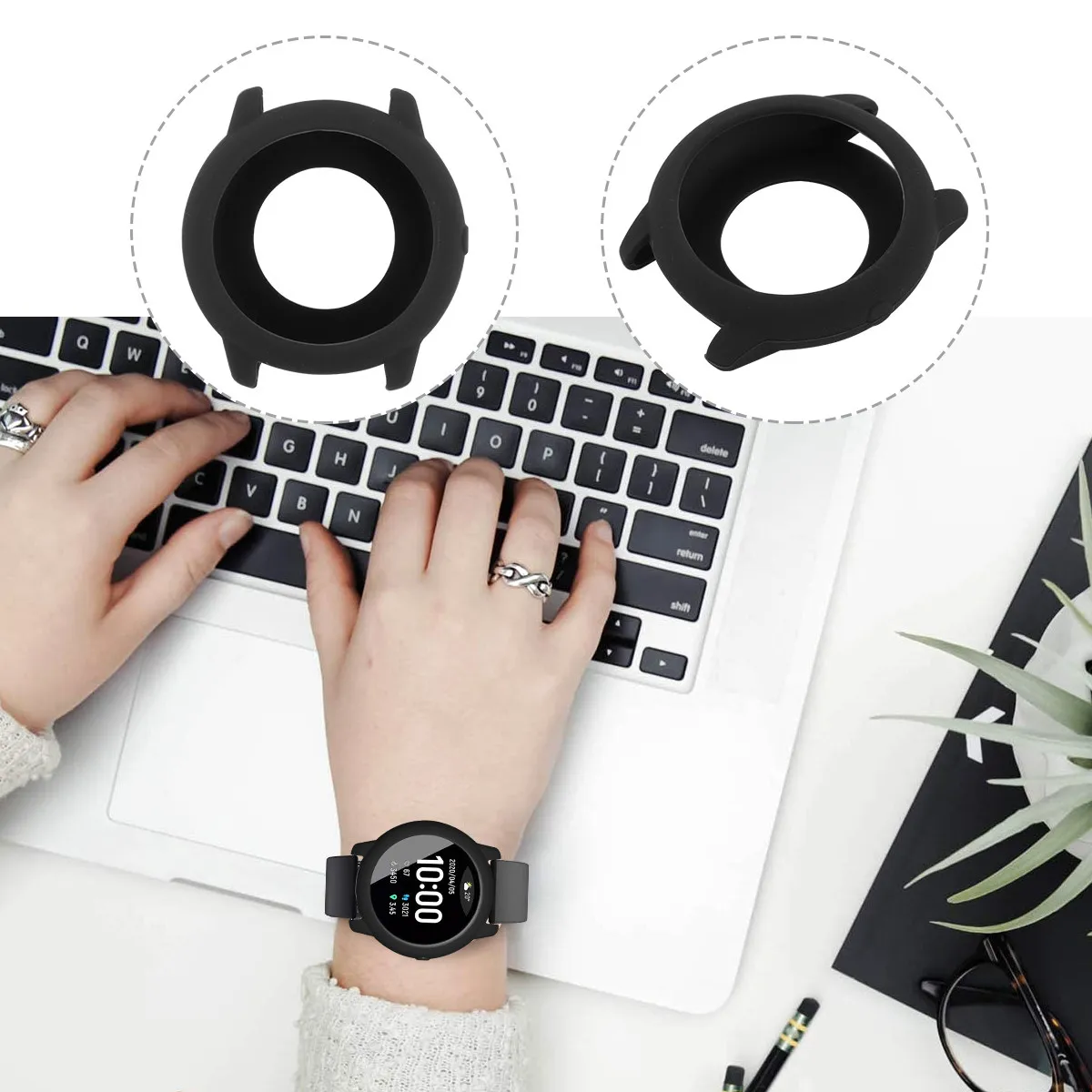 1Pcs Silicone Watch Protective Frame for Solar Ls05 Fashionable Minimalist Design Smooth Finish Smart Watch Case