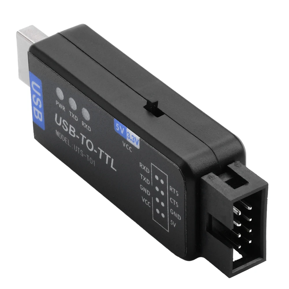 UTS-T01 USB To TTL Converter CH343G Chip Multi Protection & Systems Support Stable Transmission LED Indicators