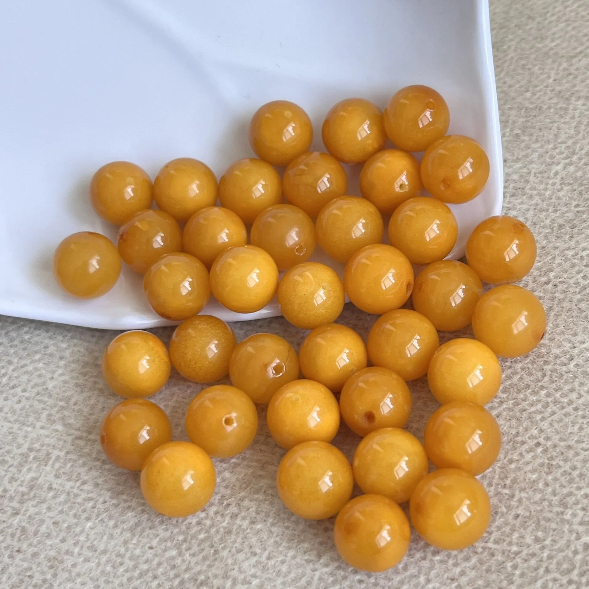 

10mm Natural Amber Beads For Jewelry Making Diy Bracelet Beaded Necklace Genuine Baltic Old Amber Round Bead Accessories