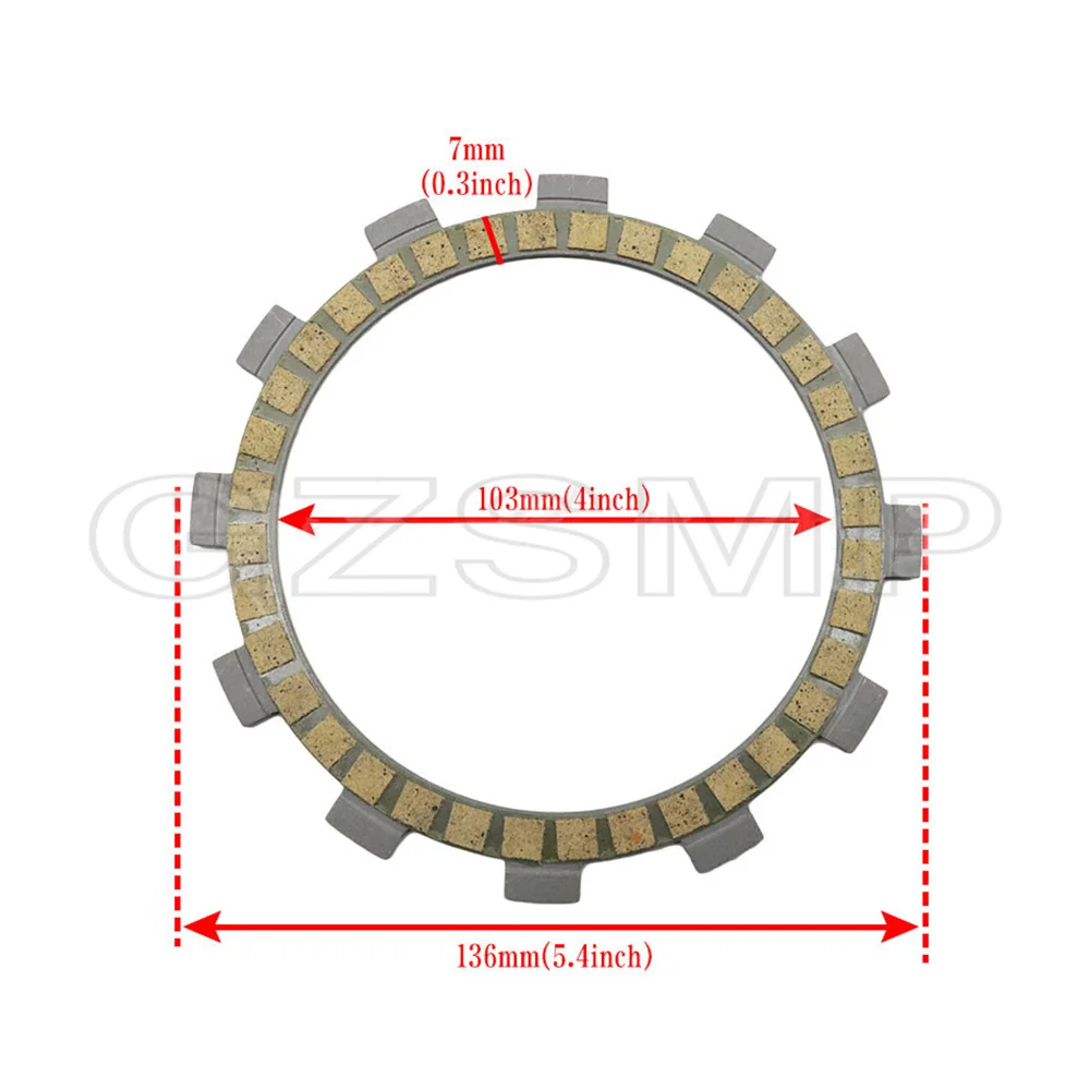 Motorcycle Clutch Friction Plate Kit For YAMAHA  YZ125 E YZ125F YZ125 G/H/J/K/L/M/N/P/R/S/T/V/W/X/Y 1993-2018