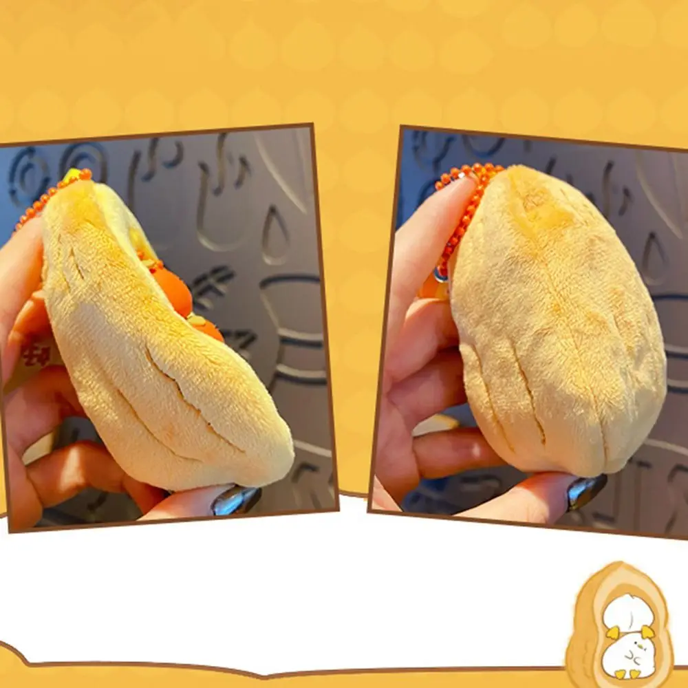 

Fashion 9.5cm Persimmon Peanut Keychain Duck Peanut Hanging Bags Decor School Bag Pendant Cartoon Cute Keyring