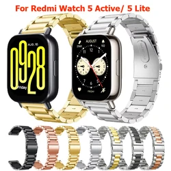 22mm Luxury Metal Strap for Redmi Watch 5 Active Stainless Steel Watchband For Xiaomi Redmi Watch 5 Lite Bracelet Correa