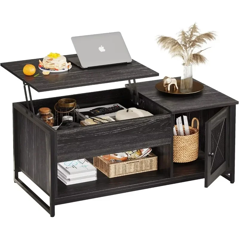 Lifting top coffee table with storage coffee table Living room wooden coffee table with lifting top hidden compartment