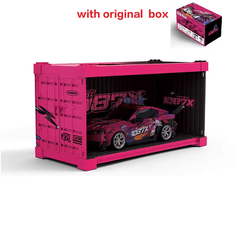 

Оригинальная коробка PB8852 1087X Drift Racing Supercar Speed Model MOC Building Blocks City Car Racer Vehicle с витриной