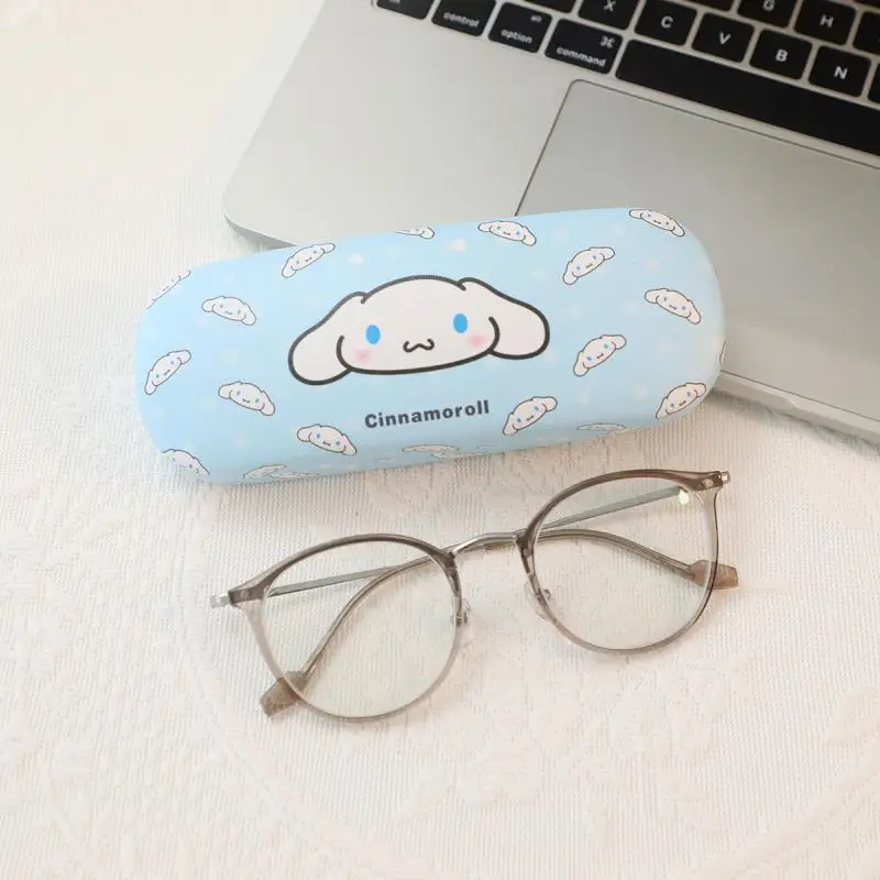 Cartoon Sanrio Glasses Case Hello Kittys Accessories Cute Kawaii Anime Pu Student Portable Glasses Organizer Toys for Girls Gift