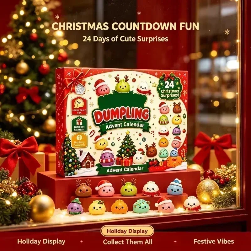 2027 Christmas Countdown Calendar 3D Decor Fidget Doll Advent Calendar Surprise Box Stress Relief Toy New Year Holiday Gift