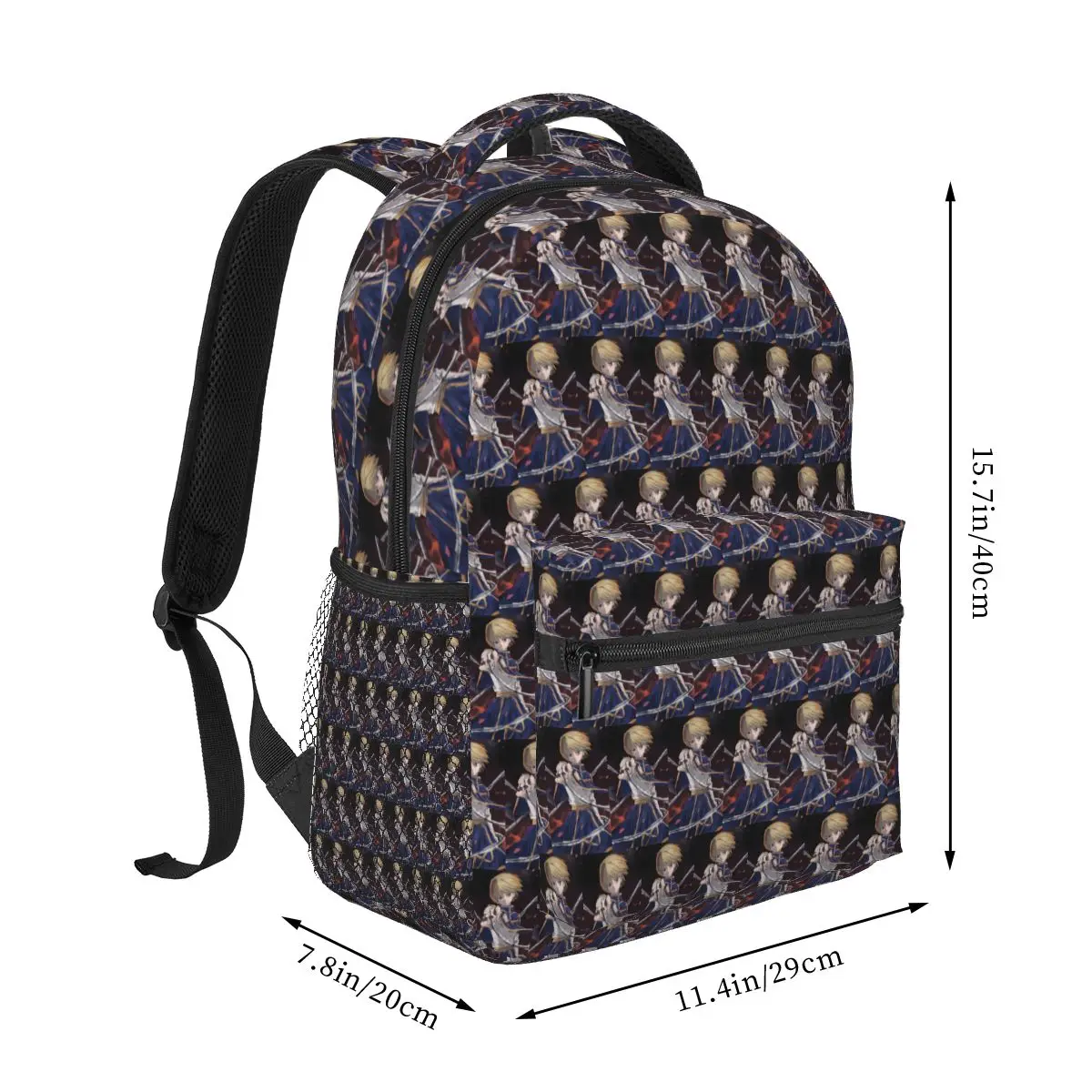 Anime HXH Hunter X Hunter Kurapika Student Backpack School Bag Hiking Travel Daypack for Men Women Fashion Bookbag Shoulder Bags