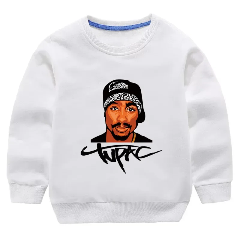 Kids Hoodies Fashion Rapper Tupac Long Sleeve Pullover T Shirts Boys Sweatshirts Toddler Sweatshirt Baby Girls Clothes,KYT287