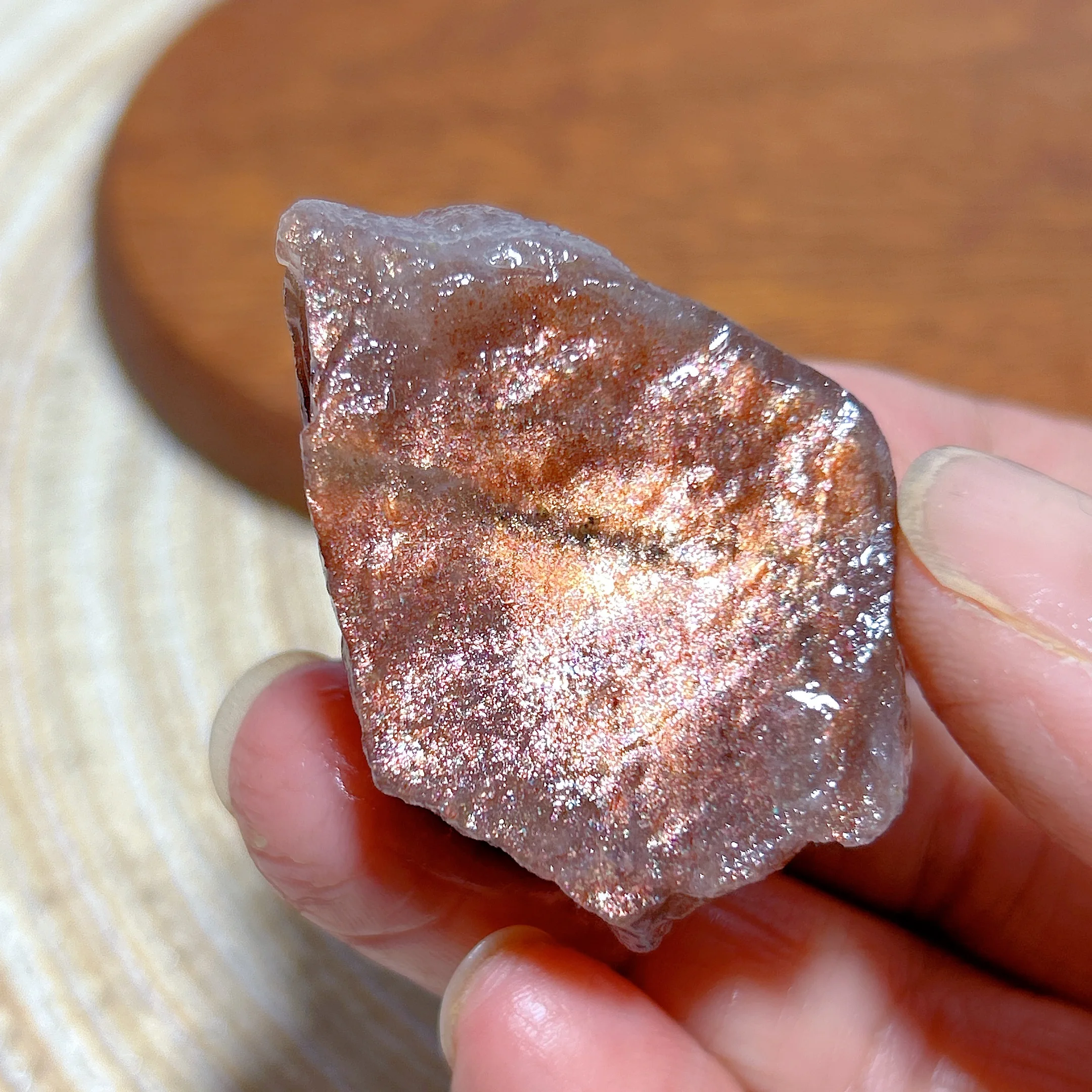 Natural Crystals Black Galen With Copper Sunstone Rainbow Flashy Raw Stone Specimen Reiki Home Decorations Mineral Energy Gift view 5