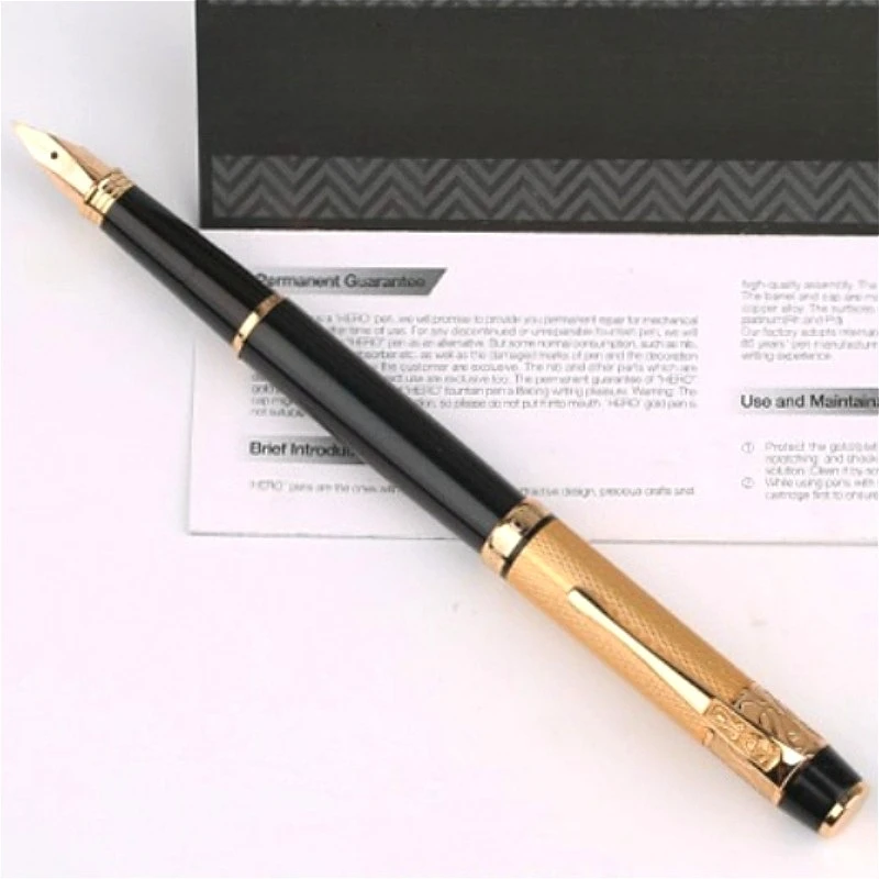 HERO Chameleon 14K Diamond Fountain Pen M 0.7MM Nib Ink Pen Business Office Gift Signature Latest Model Stationery Writing Gift