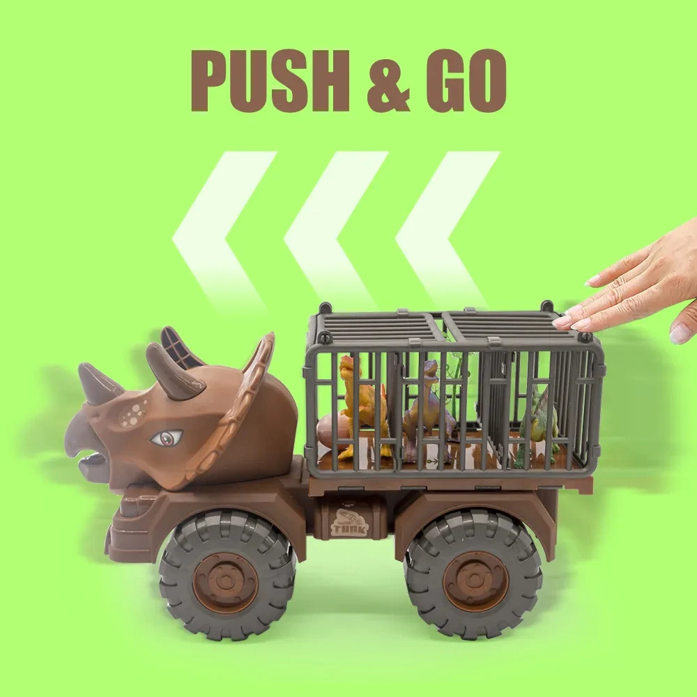 Speelgoed Dinosaurus Auto Vrachtwagen Transport Transporter Dinosaurus Dier Model Tyrannosaurus Rex Truck Spel Kinderen Verjaardagscadeau