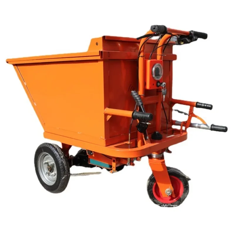 

Construction site electric hand push tricycle handling ash bucket truck flat brick truck, agricultural dump truck