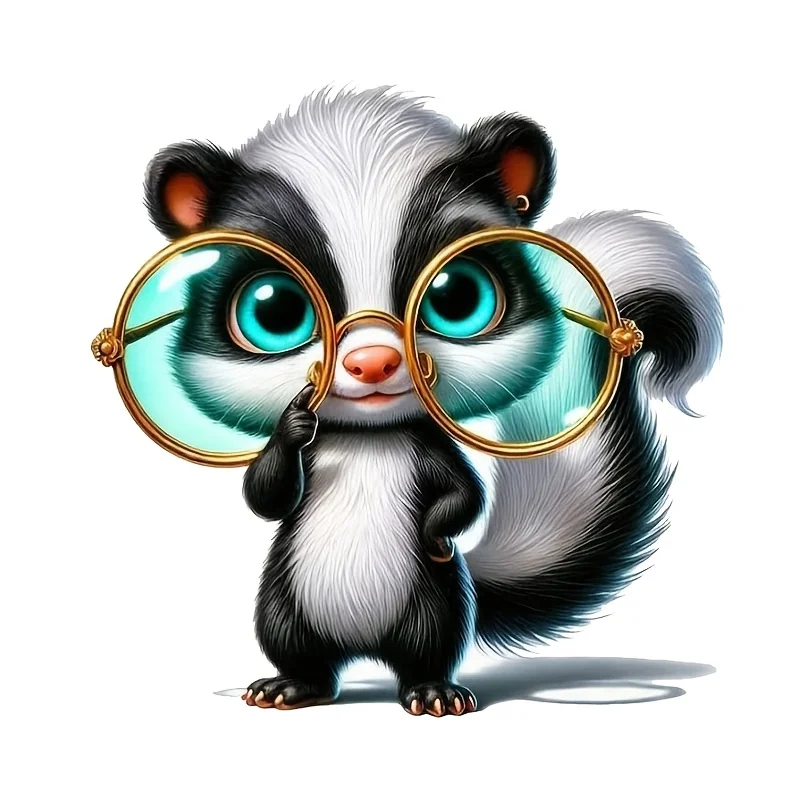 6-inch Cute Cartoon Animal Pattern Premium Waterproof Vinyl Stickers, Suitable for Cars, Laptops, Bottles, Trucks Motorcycles