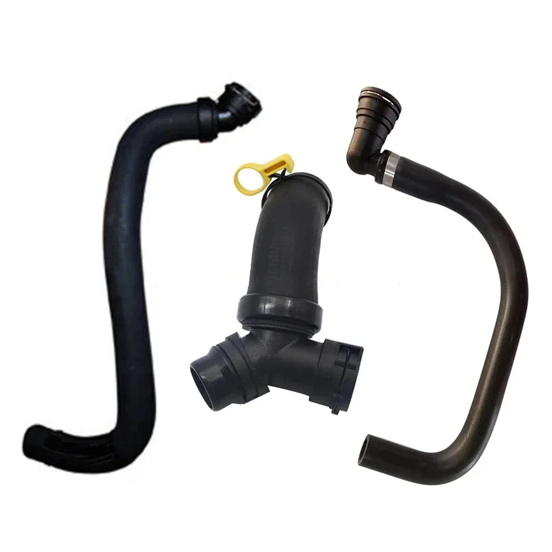1Set Radiator Coolant Upper & Lower Hose & T Connector for Ford F150 5 0L DR3Z-8566-A CL3Z 8260-A BL3Z 8C350-A