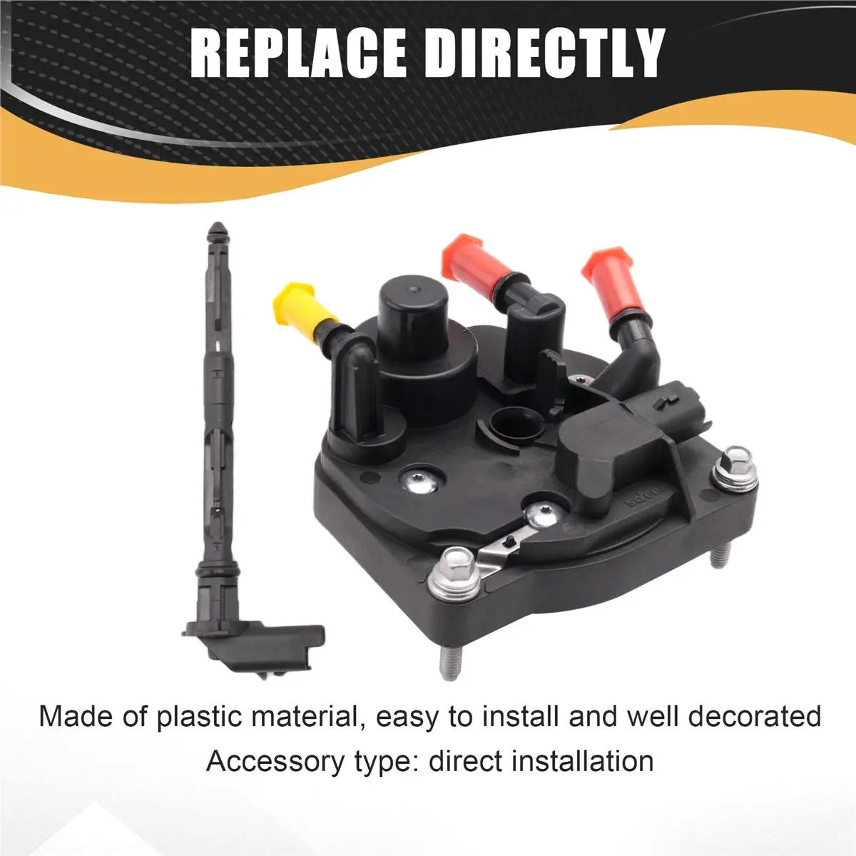 #90V Automotive Parts & Accessories,Diesel Fuel Filter Cover Head with Center Tube 9809757980 for Citroen (Black)