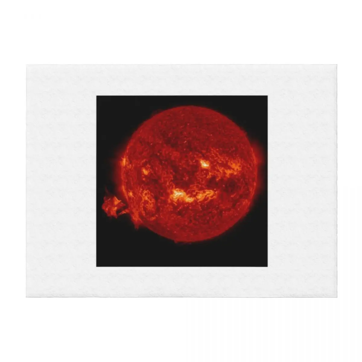 

Solar flare bursting from the surface of the Sun - Solar Storm Throw Blanket Nap Hair Designers Blankets