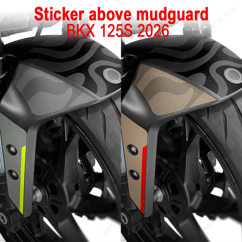 3D Resin Front Fender Sticker 2026 Motorcycle Front Mudguard Protective Decal for BKX 125S