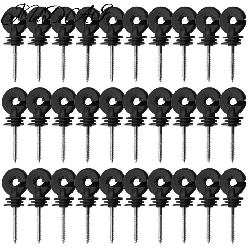 

Garden Fencing Trellis 30PCS Premium Electric Fence Insulators for Strong and Safe Wire Connections Carbon Steel Black Insulator