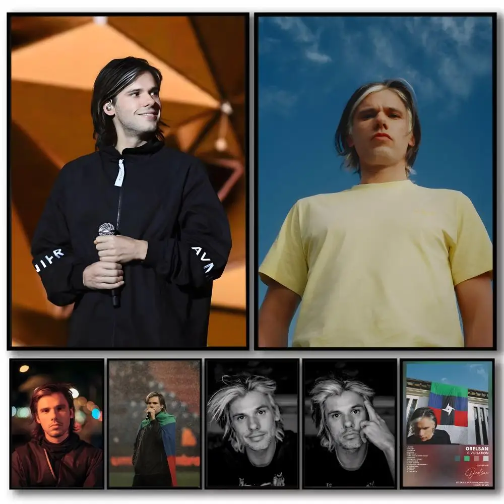 

Rapper Singer O-Orelsan Poster Modern And Elegant Wall Stickers For Home Decor Living Room Dormitory Wall Art