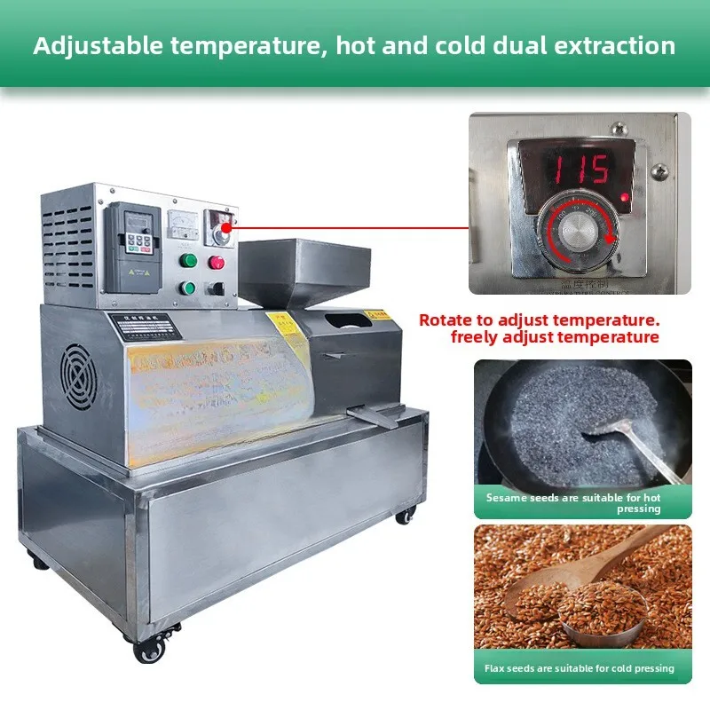 Vertical Stall Household Peanut Automatic Spiral Commercial Raw Rapeseed Sesame Oil Press