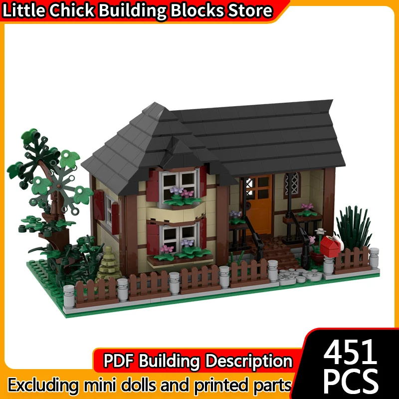 

Street View Model MOC Building Bricks Country Residential House Modular Technology Children Holiday Gifts Assemble Toys Suit