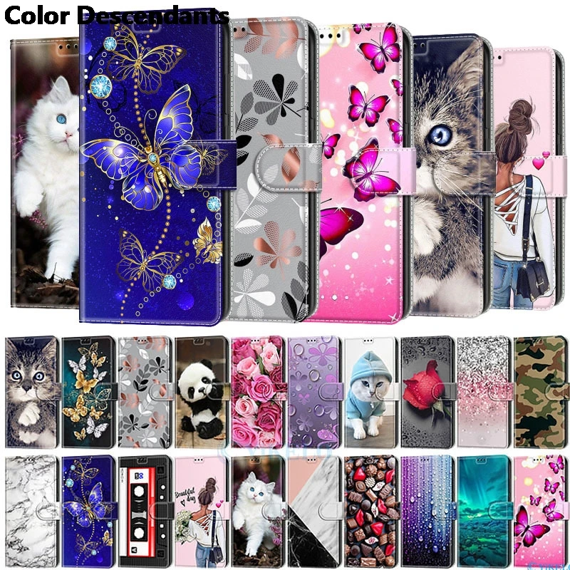 Wallet Flip Cover For Samsung Galaxy A12 A13 A21S A22 A23 A31 A32 A33 4G 5G Creative Painted Pattern Magnetic Hasp Leather Case