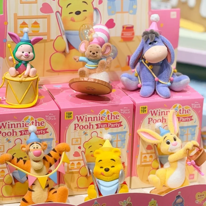 

Коллекционная фигурка Toptoy Disney Winnie The Pooh из серии Carnival Party (слепая коробка), флокированная, для декора дома и рабочего стола, подарок