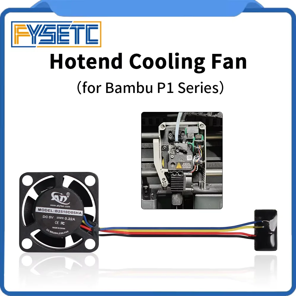 

For Bambu Lab X1/P1 Series 2510 Hotend Cooling Fan High Quality 3D Printer Fans Replacement Parts for Bambu Lab X1/P1 3D Printer