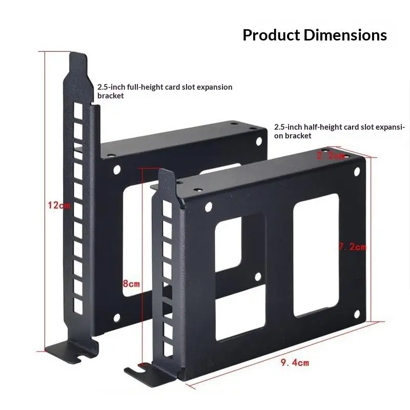 

Desktop Computer Case SSD HDD Universal Hard Drive Bay PCI Card Slot Expansion Rack Suitable For 2.5-inch/3.5-inch Hard Drives