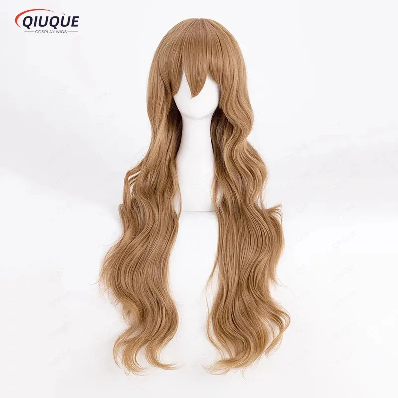 

2025 Yiyi Anime TIGER DRAGON Toradora! Aisaka Taiga Long Brown Curly Heat Resistant Hair Cosplay Costume Wigs + Wig