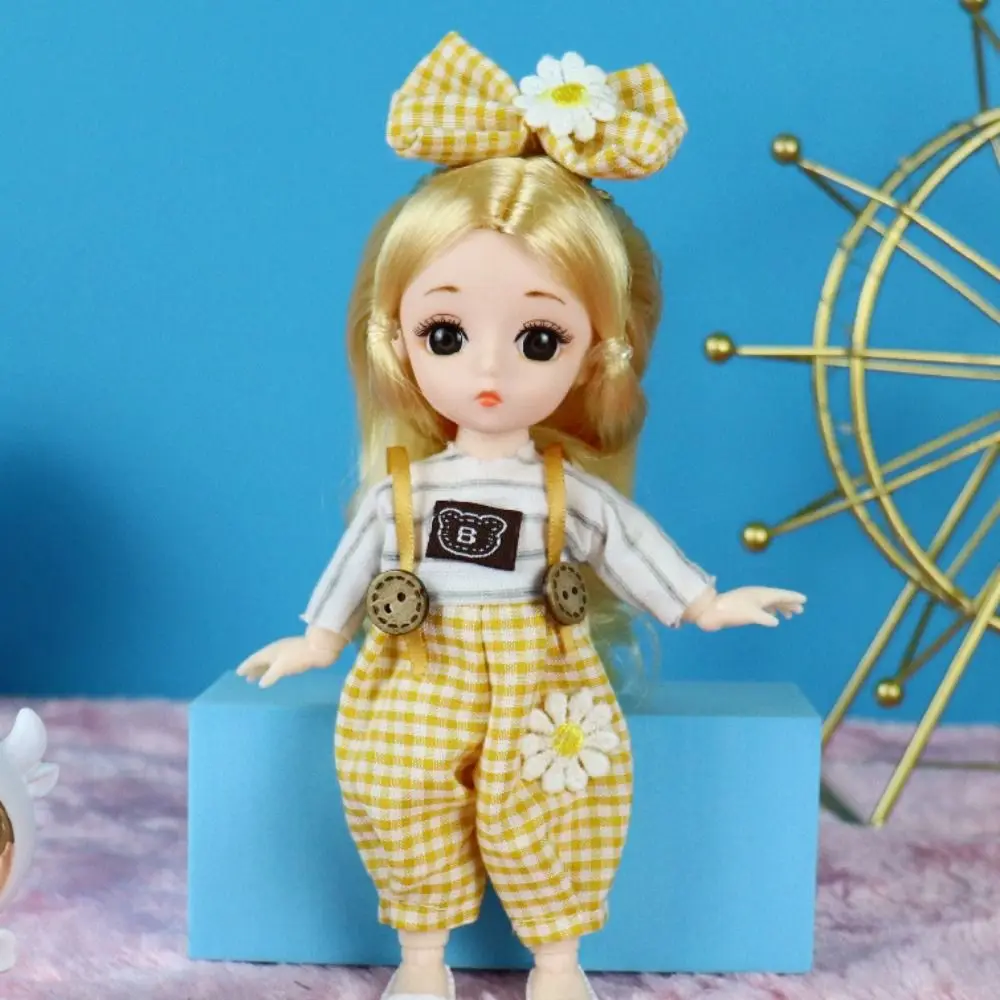 Attraenti occhi 17 cm bambola Bjd con vestiti con parrucca trucco capelli lunghi principessa vestire bambole BJD anime eleganti