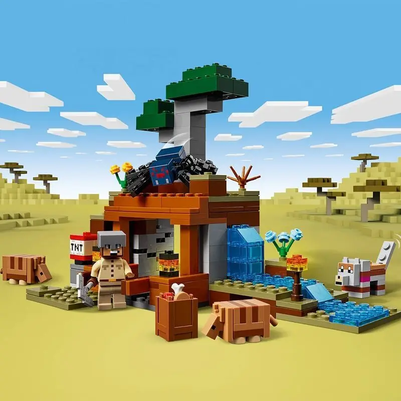 

MOC Armadillo Mine Adventure Building toys with spiders and werewolves,gifts for boys and girls aged 6 and above, animal cosplay