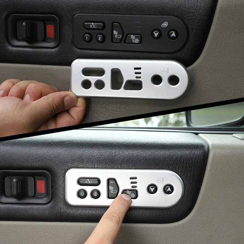

For Hummer H2 car seat switch frame/memory button switch decorative ABS interior sticker accessories for 03-07 models