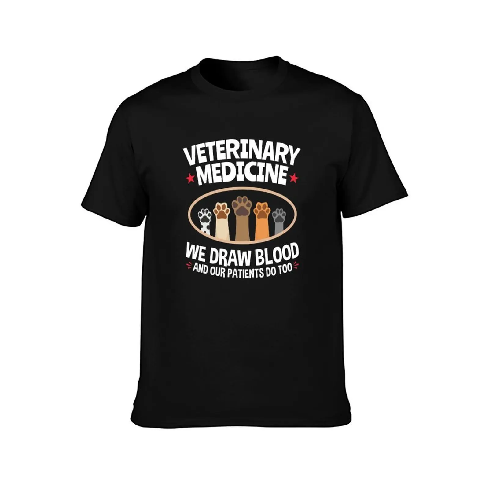 Veterinary Medicine Vet Tech We Draw Blood And Our Patients Do Too T-Shirt, Summer Casual Cotton Tee, Oversized Streetwear Tops