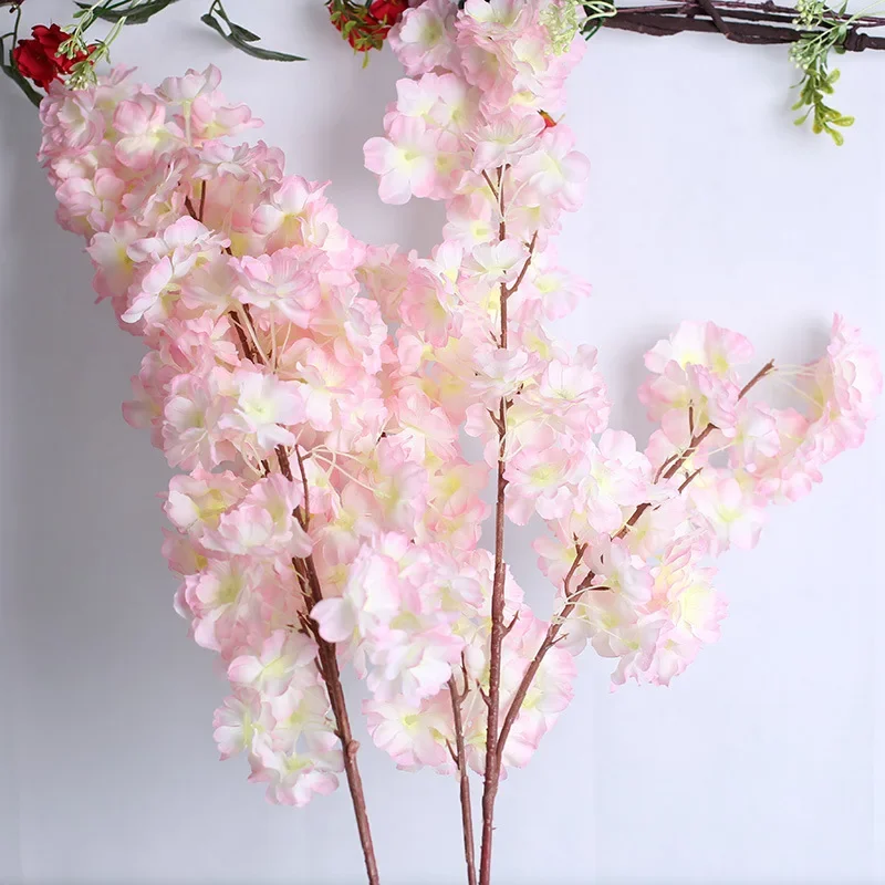 New 3-Fork Multi-Layer Cherry Blossom Artificial Flower Wedding Venue Scene Decoration Flower Bouquet artificial flowers Cherry