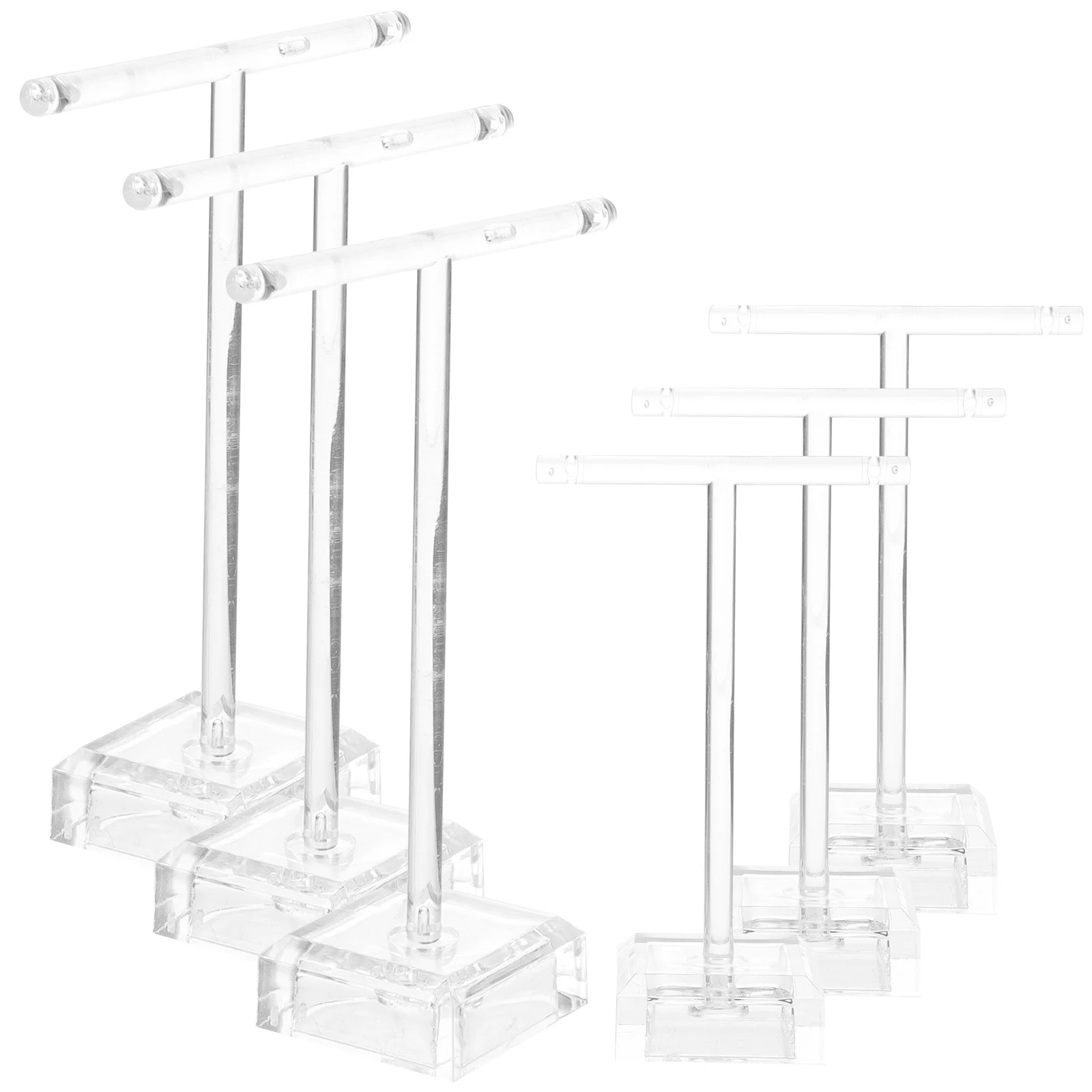 

6Pcs Acrylic Earrings Display Stands Space Saving Earring Holder Jewelry Rack Organizer Desktop Storage Earring Display Rack