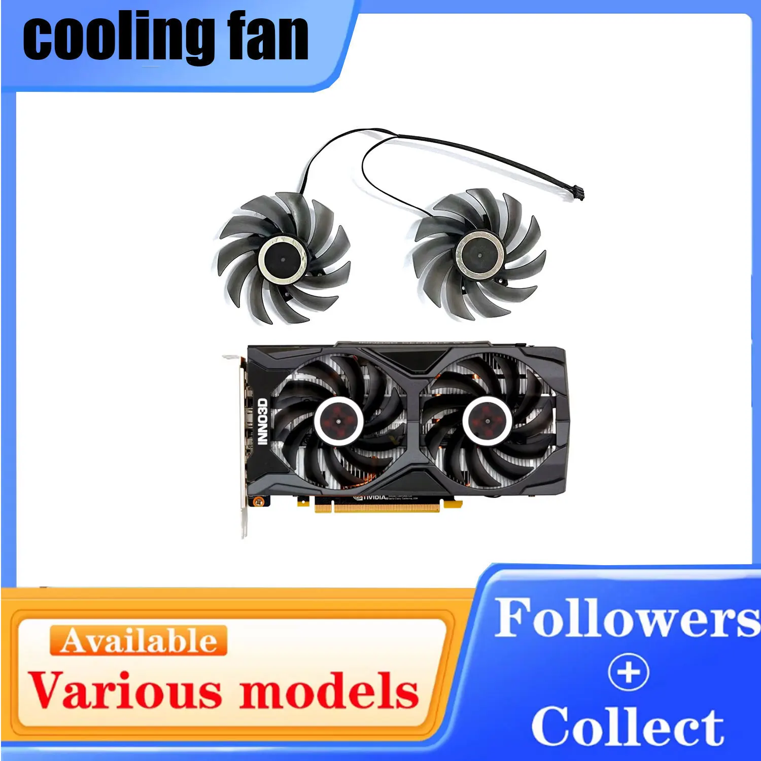 Brand New 85MM 12V 0.35A CF-12915S Suitable for INNO3D GeForce RTX2060 2060S RTX1660 1660ti 1660S Twin X2 OC Graphics Card