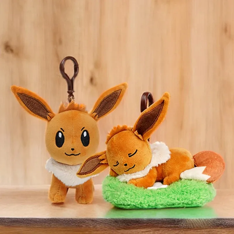 Echte Pokemon Eevee Umbreon Espeon Kawaii Plüsch Spielzeug Anhänger Schule Tasche Rucksack Anhänger Schlüssel Ring Puppe Geburtstag Weihnachten Geschenk