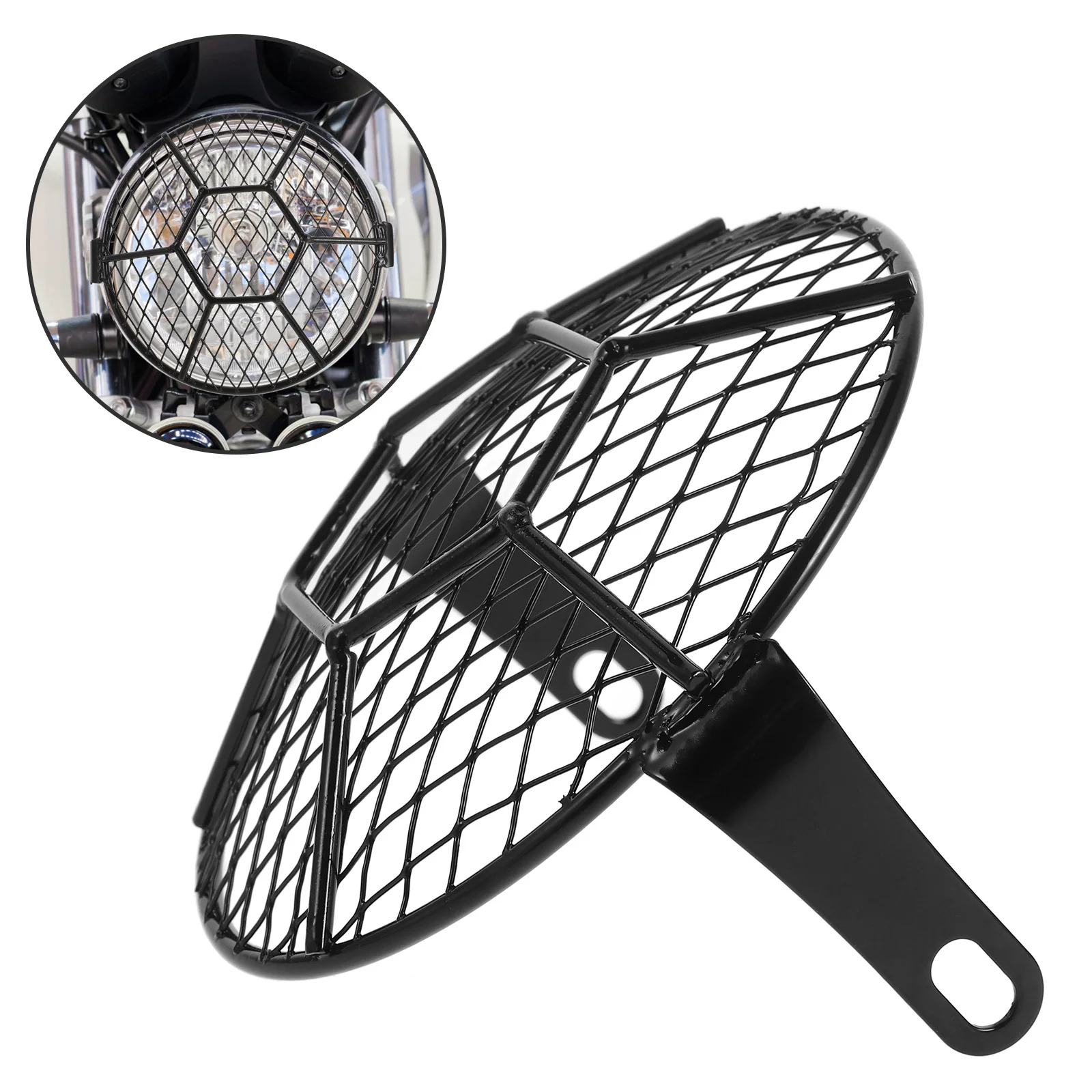 

Stylish Headlight Grille Cover for Motorcycle Durable Mesh Design Protection Easy Setup Motorcycle Headlight Protector Cover