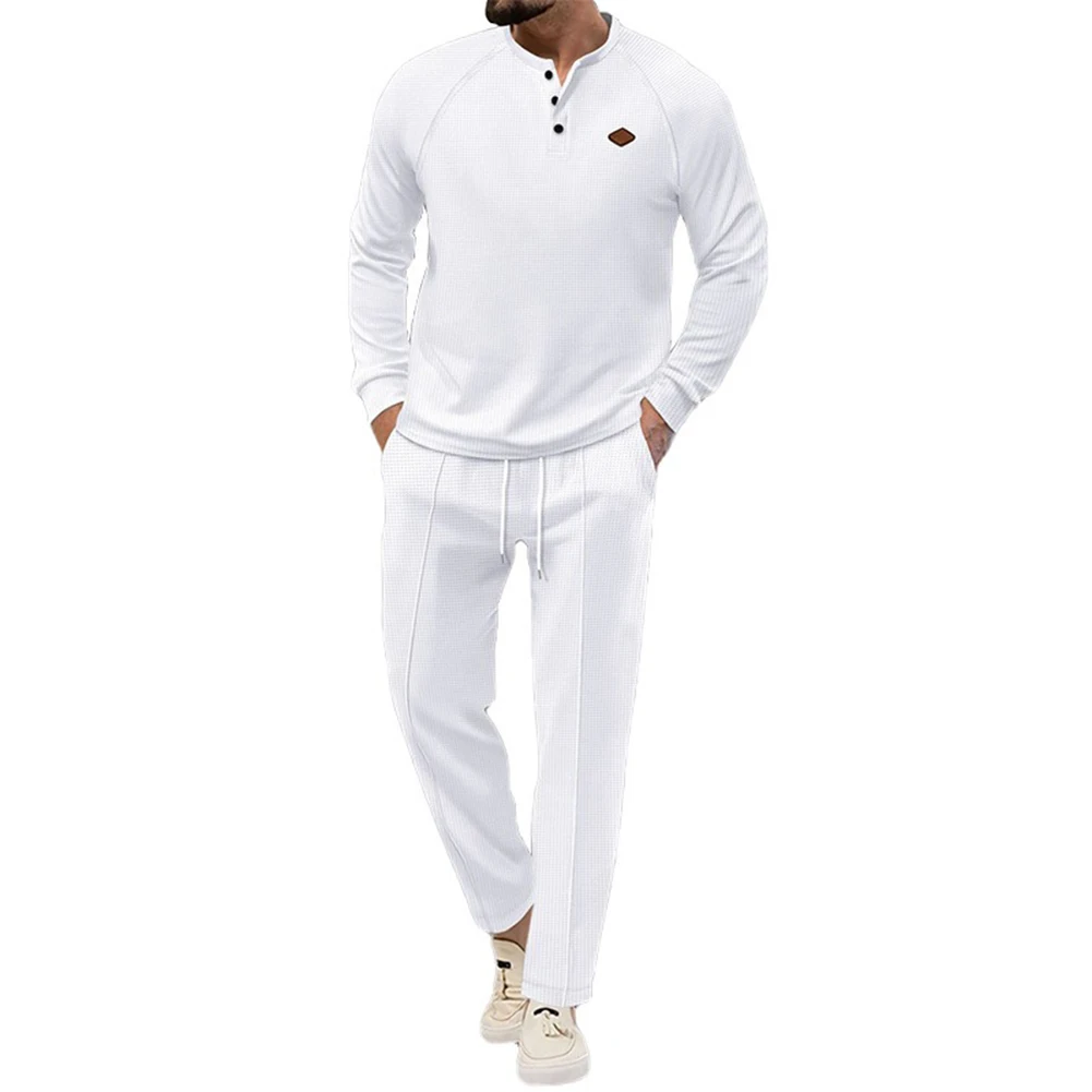 Daily Set Set Holiday Long Sleeve Brand New Casual Men O Neck Regular Slight Stretch Sports Suit Spring T Shirt