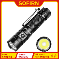 Sofirn SR12 EDC Flashlight 1450LM Powerful Light SFT25R LED 18650 USB C Rechargeable Torch IP68 Waterproof