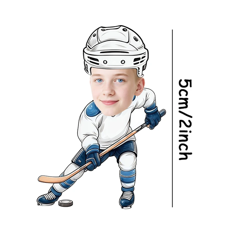 20pcs Play Ice Hockey Theme Customize Your Avatar Stickers Poster Envelope Greeting Card Doors Windows Party Decoration Supplies view 2