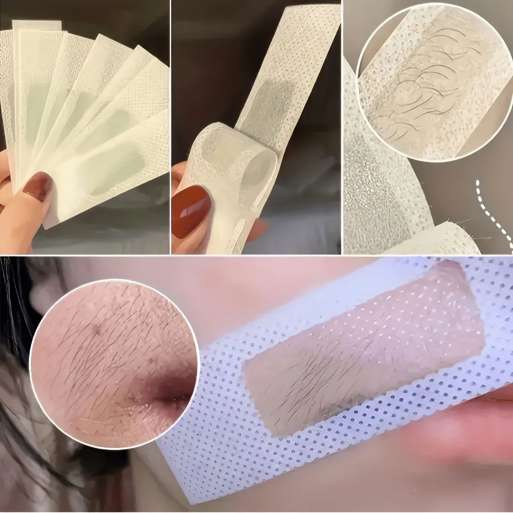 24/48 Pieces Viilife Facial Wax Strips Facial Hair Removal Quick and Painless Hair Removal Kit for All Skin Types