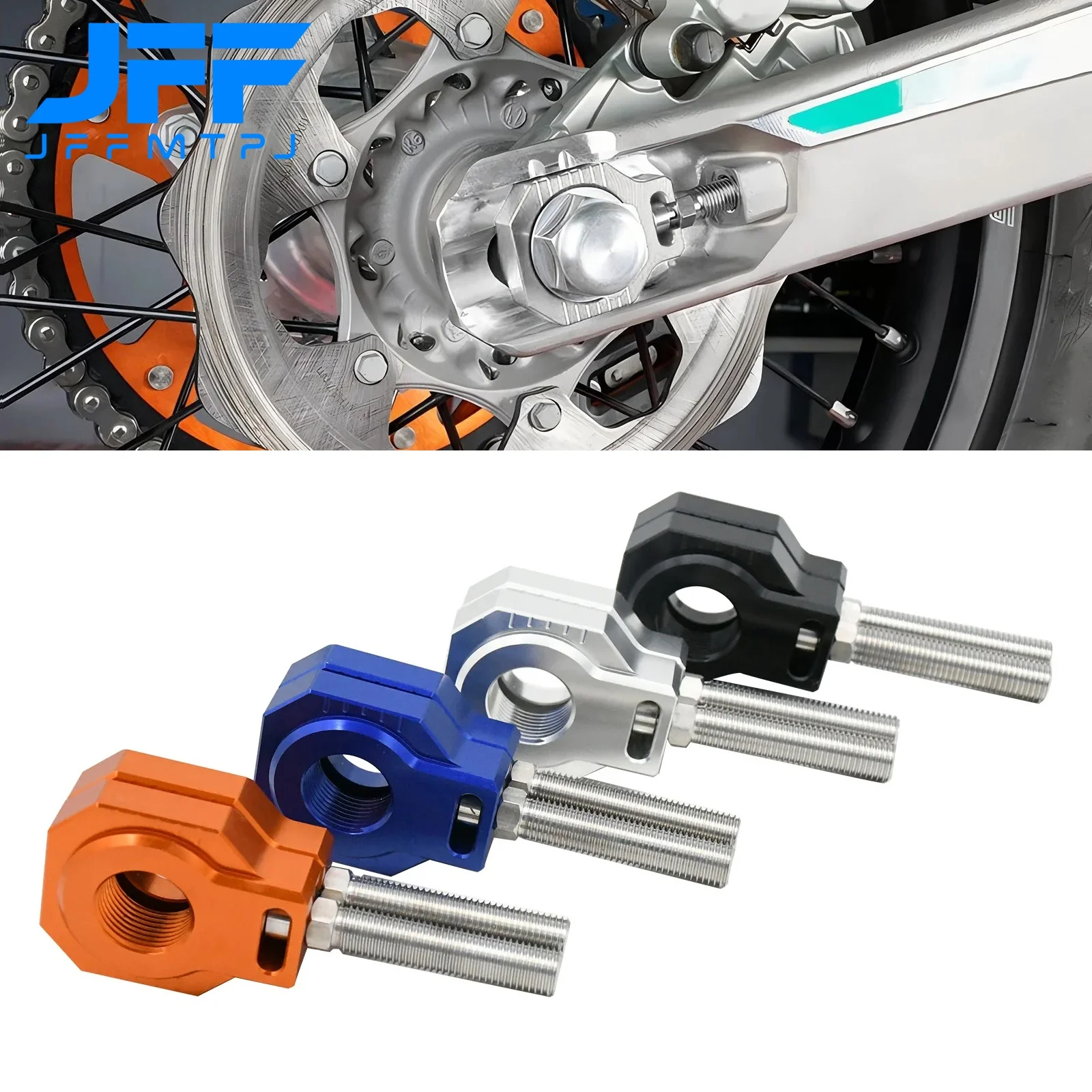 20mm CNC Rear Axle Slider Chain Regulator Block For KTM SX SX-F XC X 125-530 Dirt Bike 2000-2023 Precise Wheel Alignment Tension